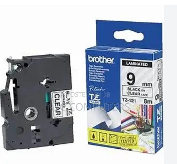 Brother Tape TZE-121 9mm Black on Clear