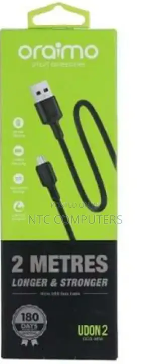 Oraimo OCD-M56 Data Cable 2 Meter Fast Charging 5V2A Micro U