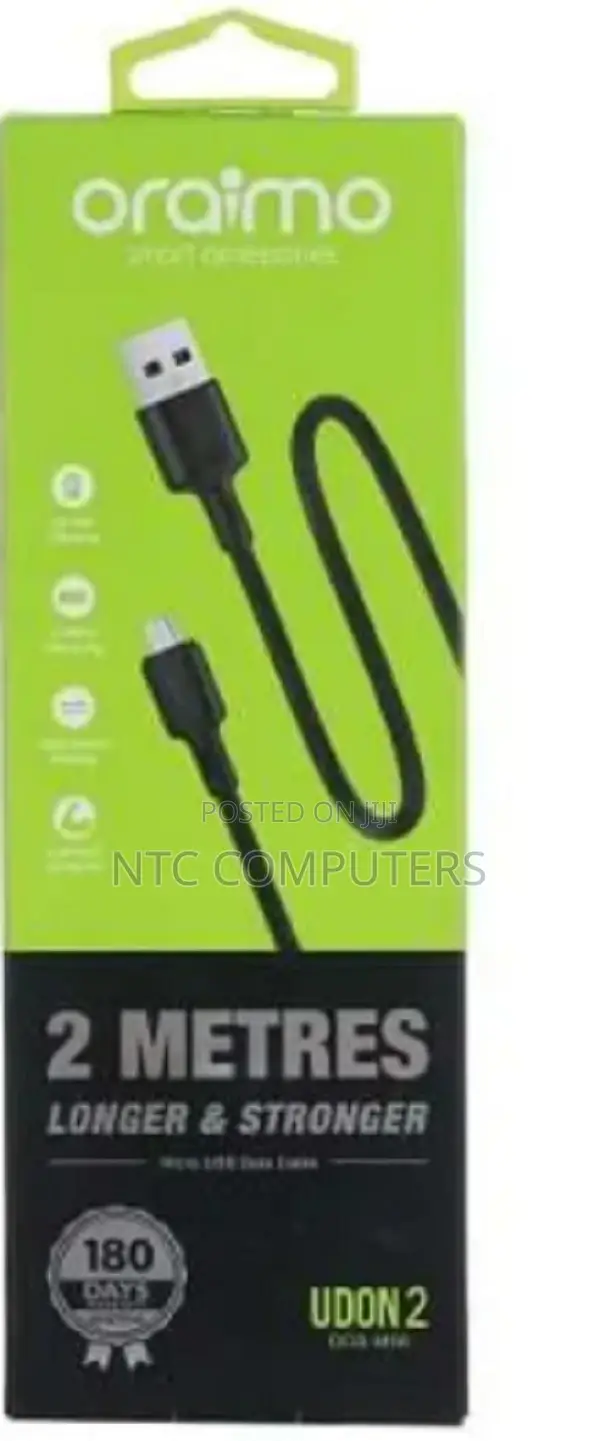Oraimo OCD-M56 Data Cable 2 Meter Fast Charging 5V2A Micro U