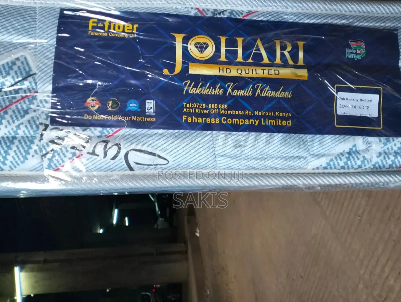 Comfort Giving! 8inch, Johari 6 X 6, HD Quilted Mattresses.