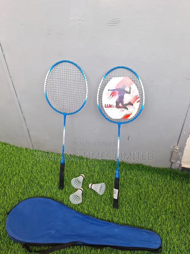 Badminton Racket Blue - main view