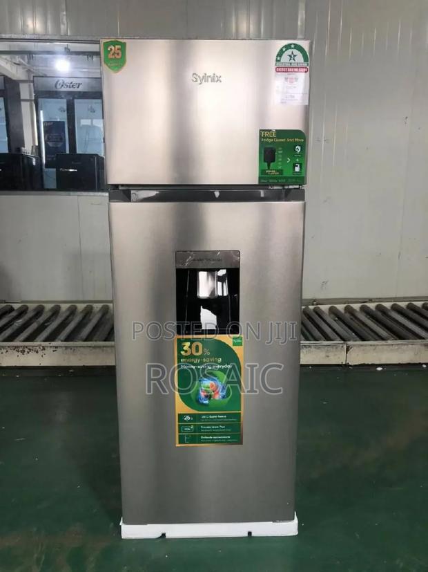 Syinix 210l Double Door Fridge With Water Dispenser