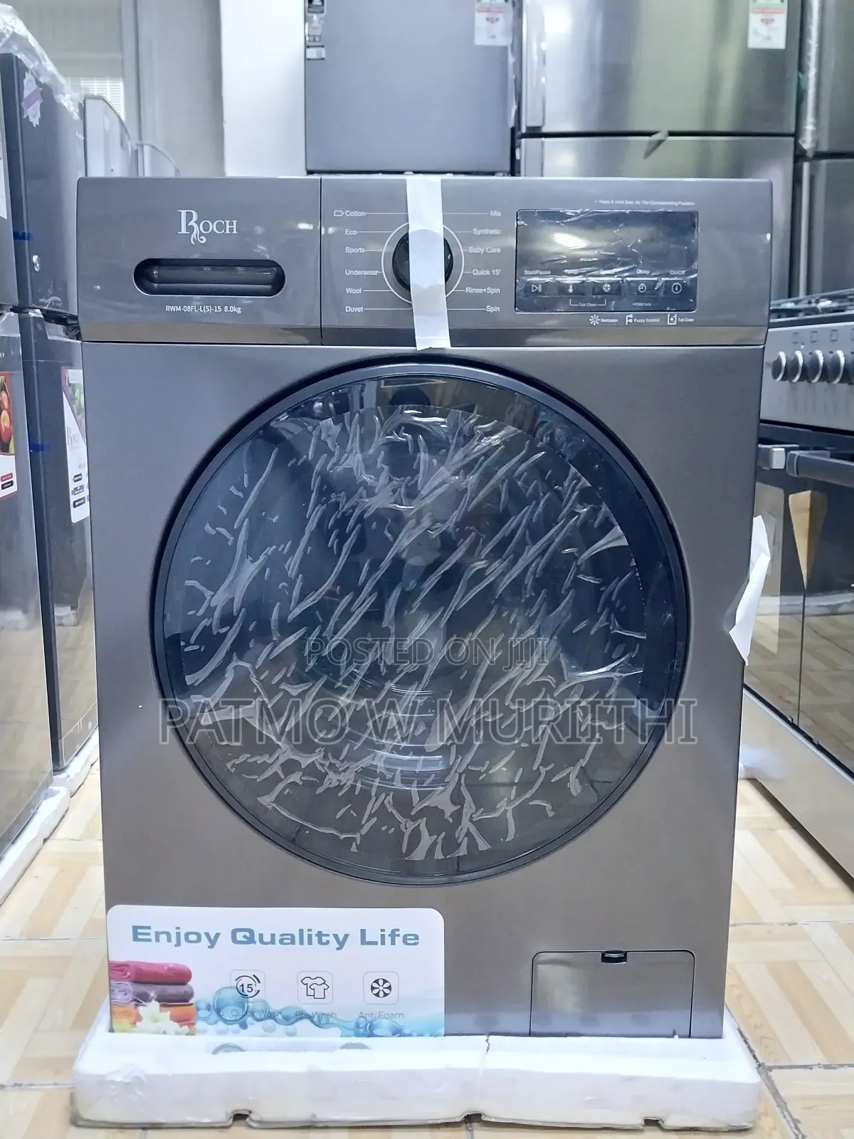 Roch Washing Machine 8kg Wash and Spin Full Automatic Fr