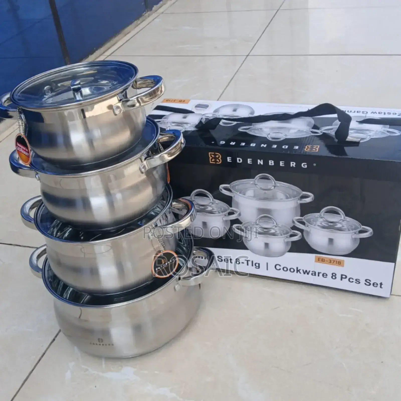 8 Pieces Edenberg Cookware Set Eb-3718
