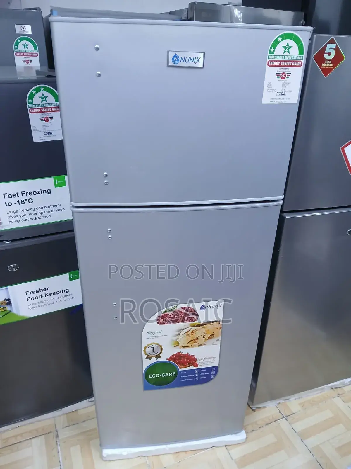 Nunix 210litres Double Door Fridge