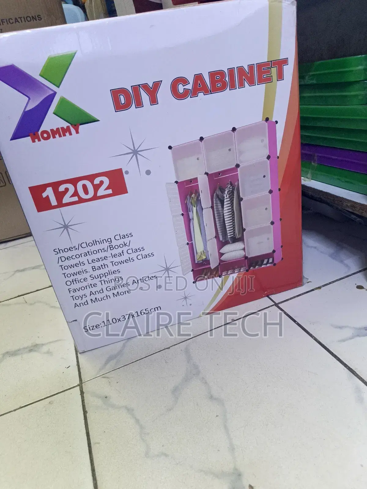 Plastic Wardrobe 3 Column Xhommy