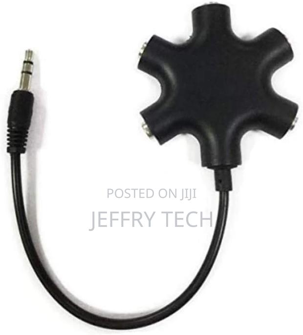 Headphone Splitter - 5 Ports for 3.5mm Devices 5 Ways Adapto