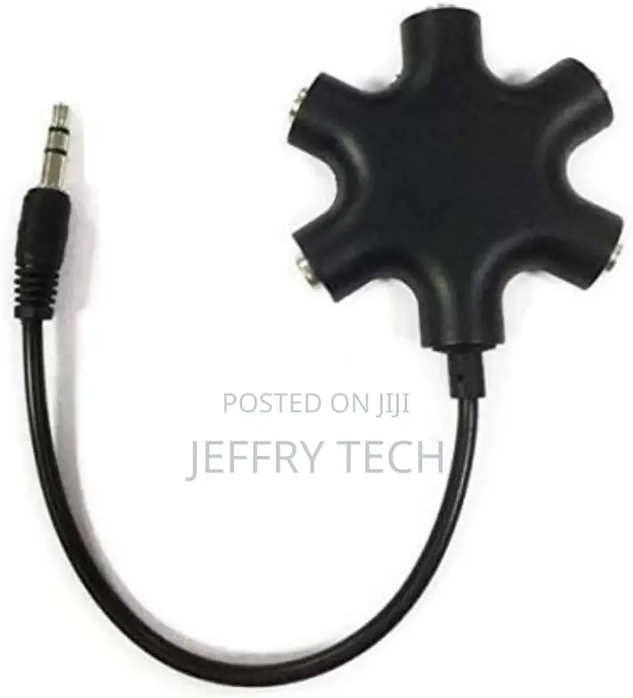 Headphone Splitter - 5 Ports for 3.5mm Devices 5 Ways Adapto