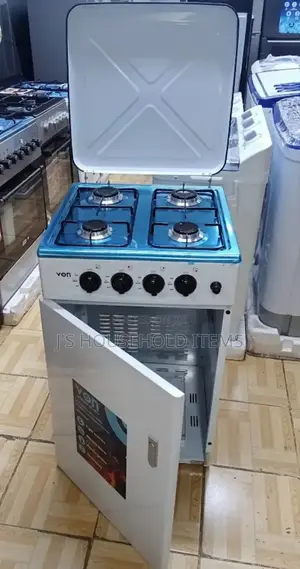 Von VAC5C040CY 4 Gas Cooker + Cylinder Compartment - White