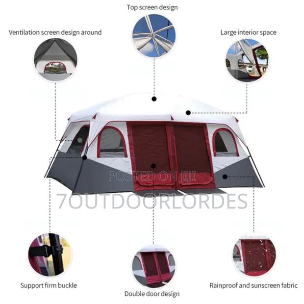 12 Man Waterproof Camping Tent - thumbnail 6