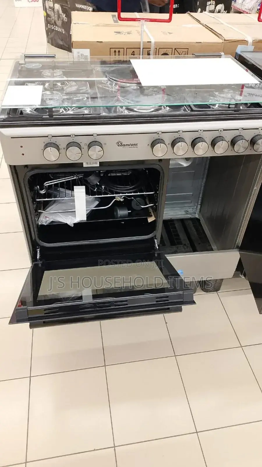Ramtons RF/496- 60*90 Stainless Steel Cooker (1YR WRTY)
