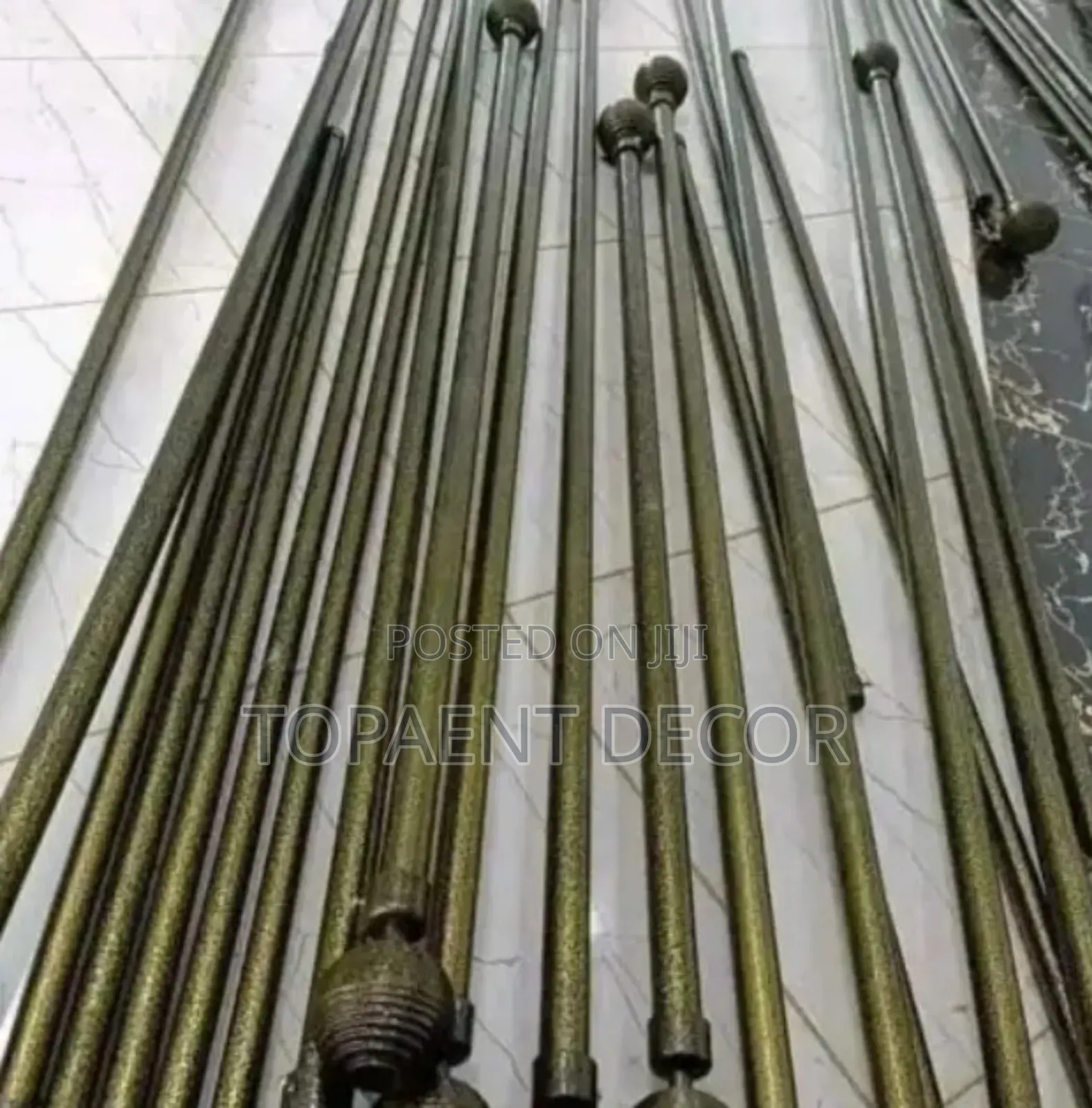 Antic Green Powder Coated Window and Door Curtain Rod