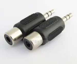 3.5mm Stereo Male to Phono RCA Female Connector Adapter Conv