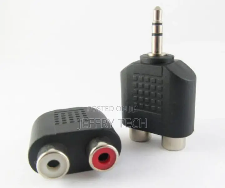 3.5mm Stereo Male to 2 RCA Female Jack Twin Phono Y Splitter