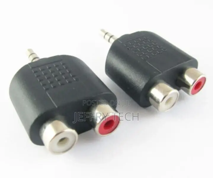 3.5mm Stereo Male to 2 RCA Female Jack Twin Phono Y Splitter
