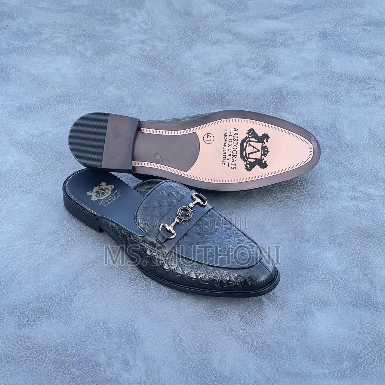 Aristocrats Leather Mules/ Half Shoes Size 40-46