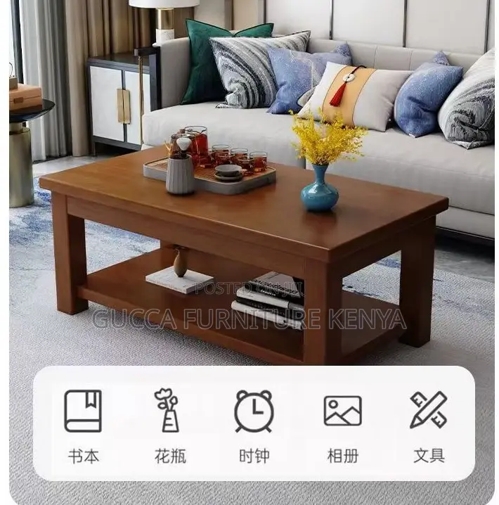 Coffee Tables:120cm Solid Wood Executive Coffee Table