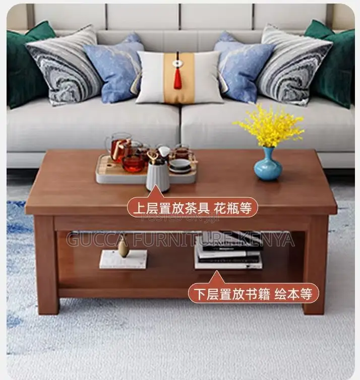 Coffee Tables:120cm Solid Wood Executive Coffee Table