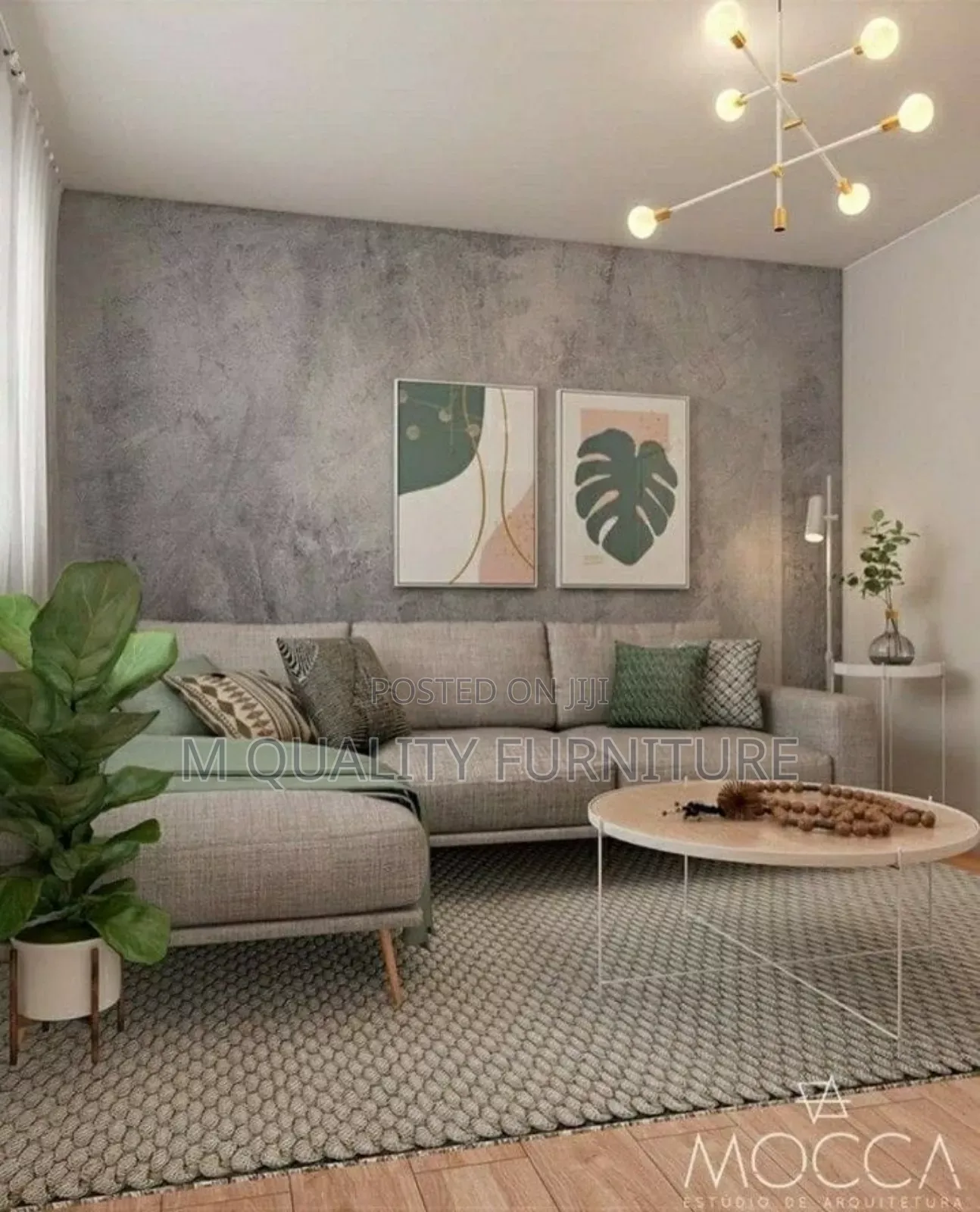 Modernized Corner Living Room Couch