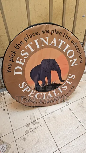 Tourist Service Vehicle Spare Wheel Cover With Logo/Contacts