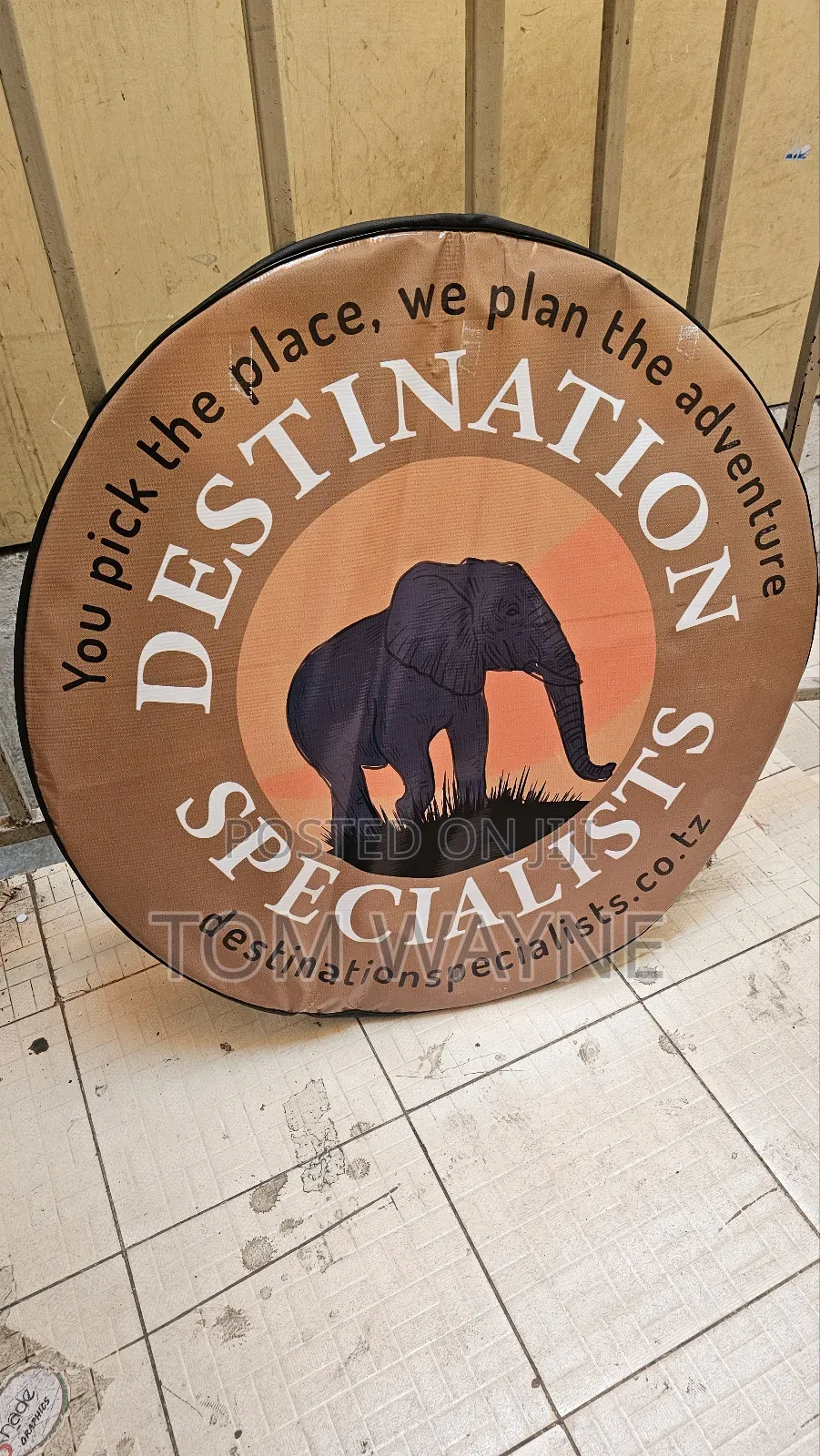 Tourist Service Vehicle Spare Wheel Cover With Logo/Contacts