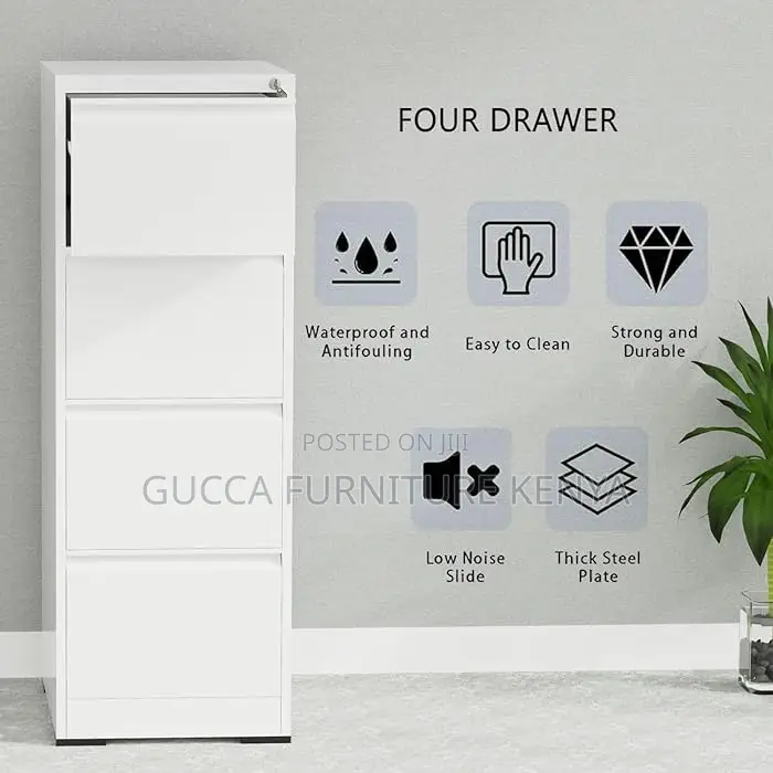 Cabinets: Metallic Portable Storage Cabinet With 4 Drawer