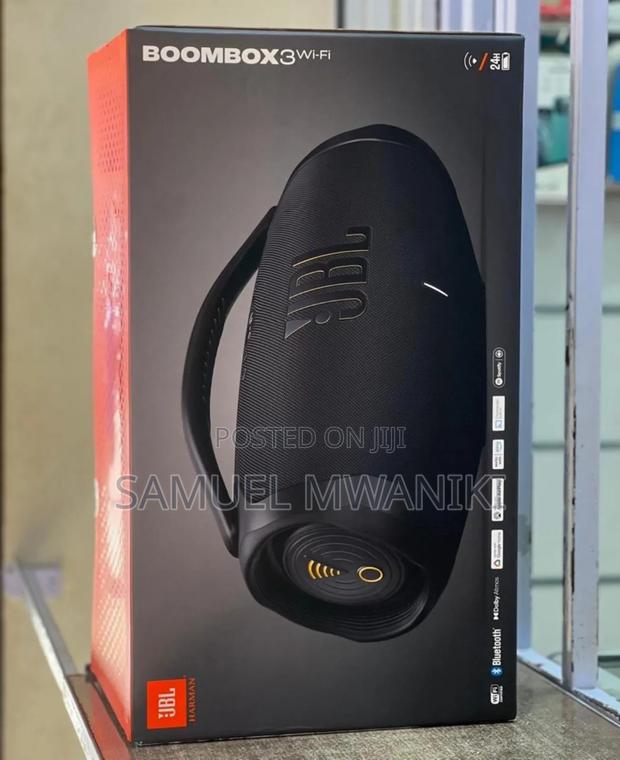 JBL Boombox 3 Wi-Fi Speaker, Monsterbass, Partyboost Enabled