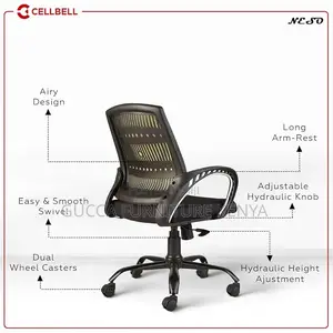 Office Chairs: Medium Back Mesh Office Study Chair