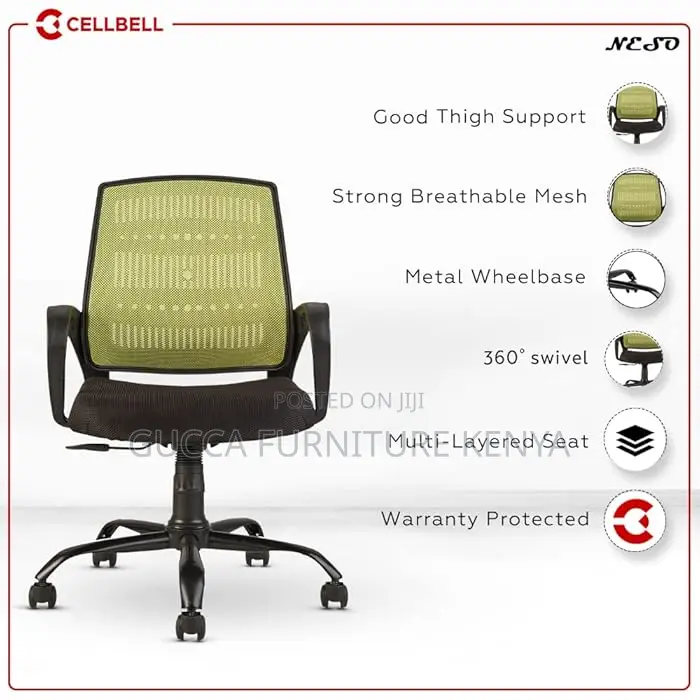 Office Chairs: Medium Back Mesh Office Study Chair
