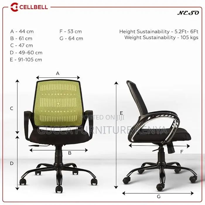 Office Chairs: Medium Back Mesh Office Study Chair
