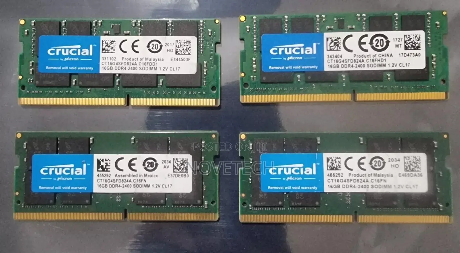 Laptop Memory RAM Crucial 16GB DDR4 2400mhz PC4-19200