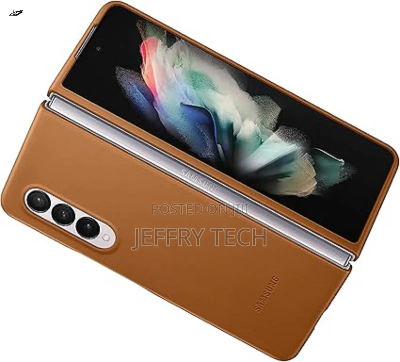 Samsung Galaxy Z Fold 3 Phone Case, Leather Protective Cover