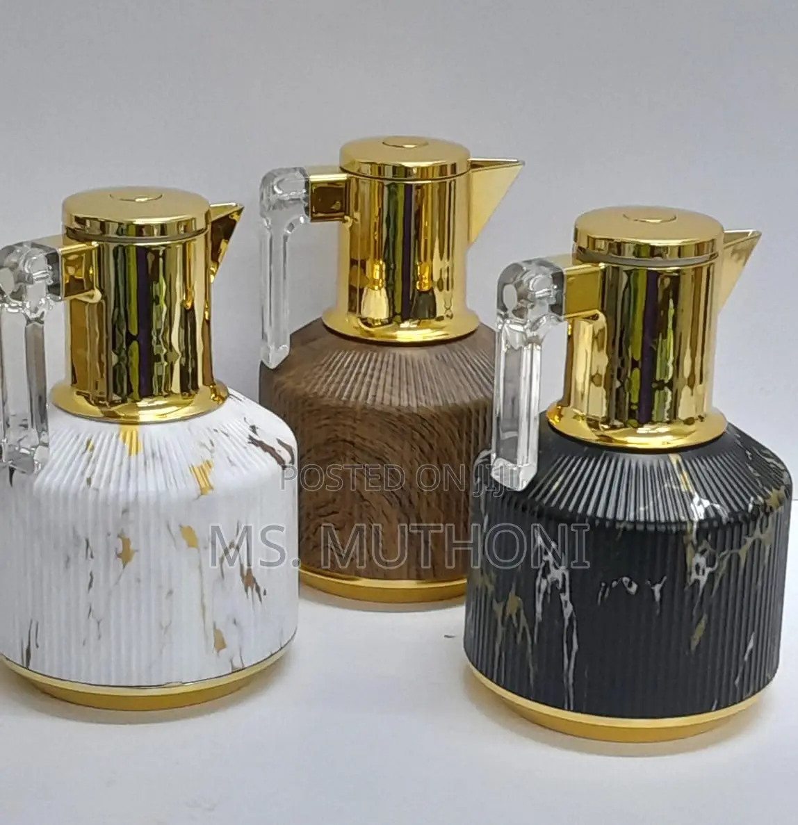 1L Marble Gold Thermos