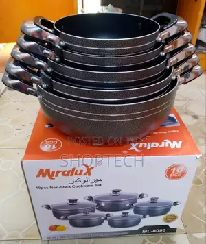 10 Pieces Miralux Nonstick Sufuria