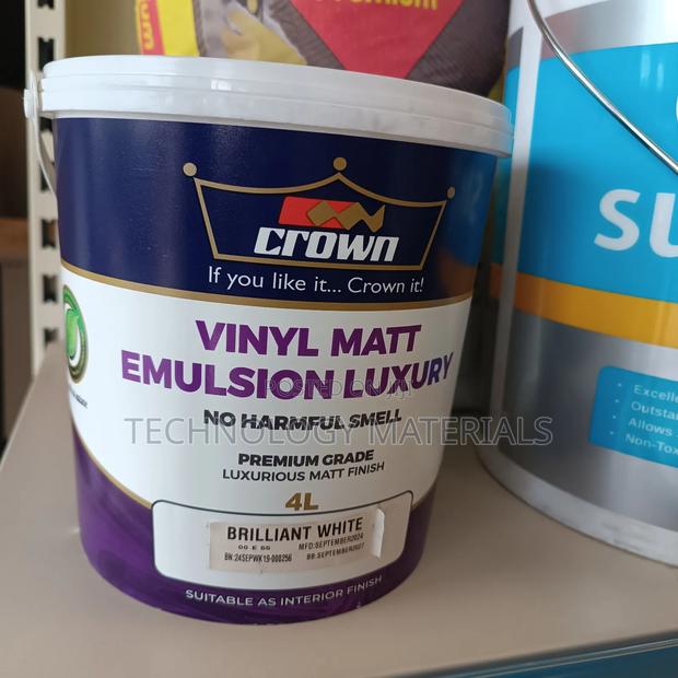 Crown Vinyl Matt Emulsion Luxury(4litres) - thumbnail 2