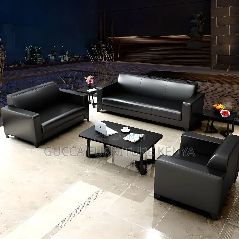 Sofas: Vinyl Leather Upholstery 5-Seater Executive Sofa