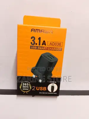 Amaya Smart Fast Charger 2 USB Port Type C