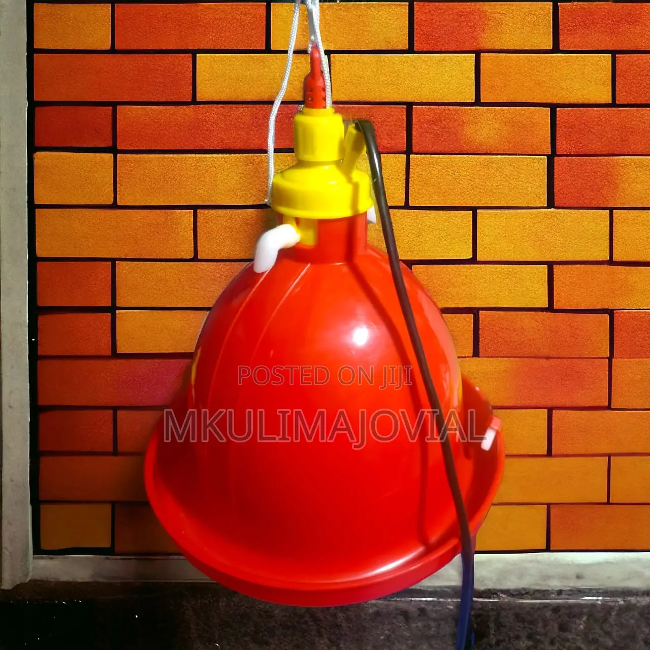 Red Automatic Poultry Chicken Drinker Plasson Plastic Bell D