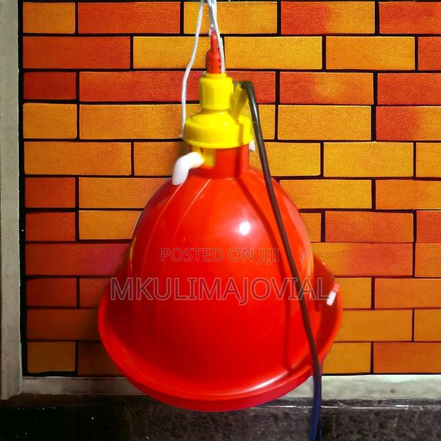 Red Automatic Poultry Chicken Drinker Plasson Plastic Bell D