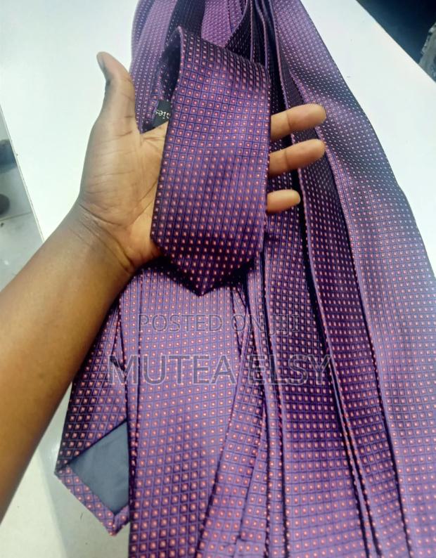 Dark Purple Blue Polycadot Ties Sets - main view