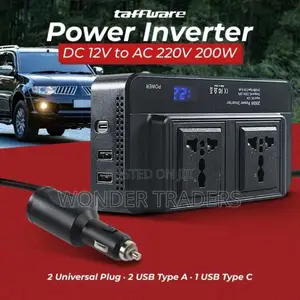 Power Car Inverter Peak DC 12V to 220V Sockets Power In