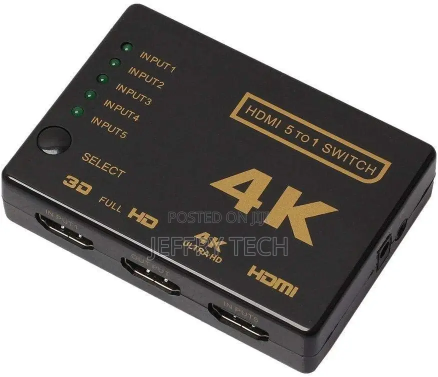 HDMI 5x1 5 Port Switch/Switcher With IR Remote
