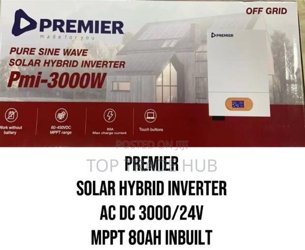 Premier Solar Hybrid Inverterac/Dc 24V 3KVA MPPT 80ah