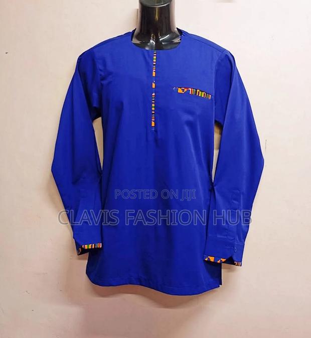 Royal Blue African Shirt - main view
