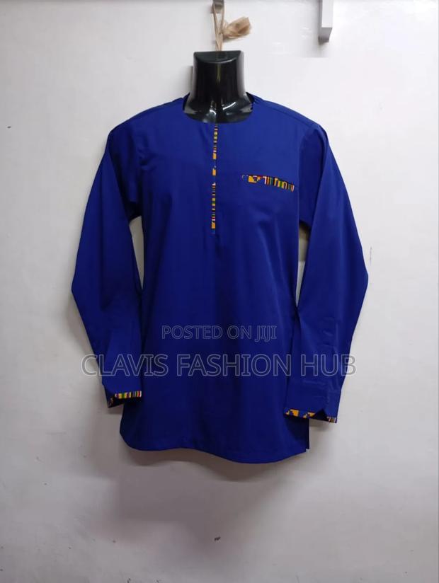 Royal Blue African Shirt - thumbnail 2