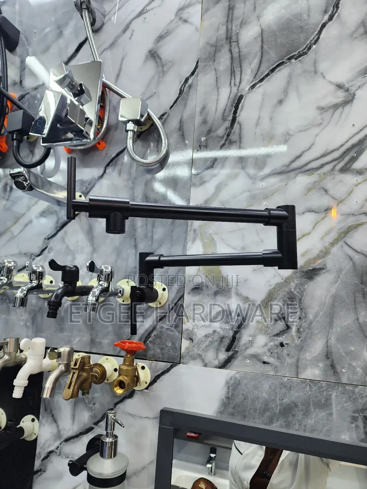 Pot Filler - Black Wall Mounted Flexible
