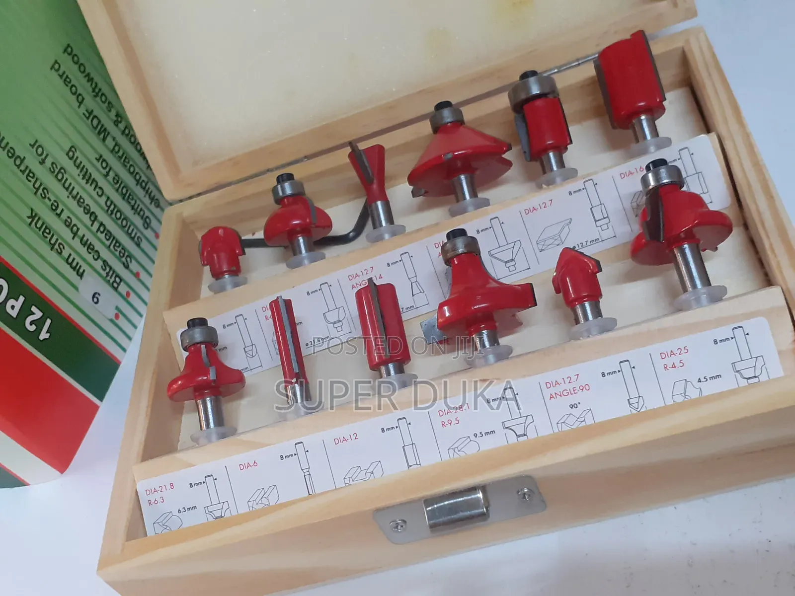 Router Bits.12 Pieces Set.6mm Shank Wooden Bits
