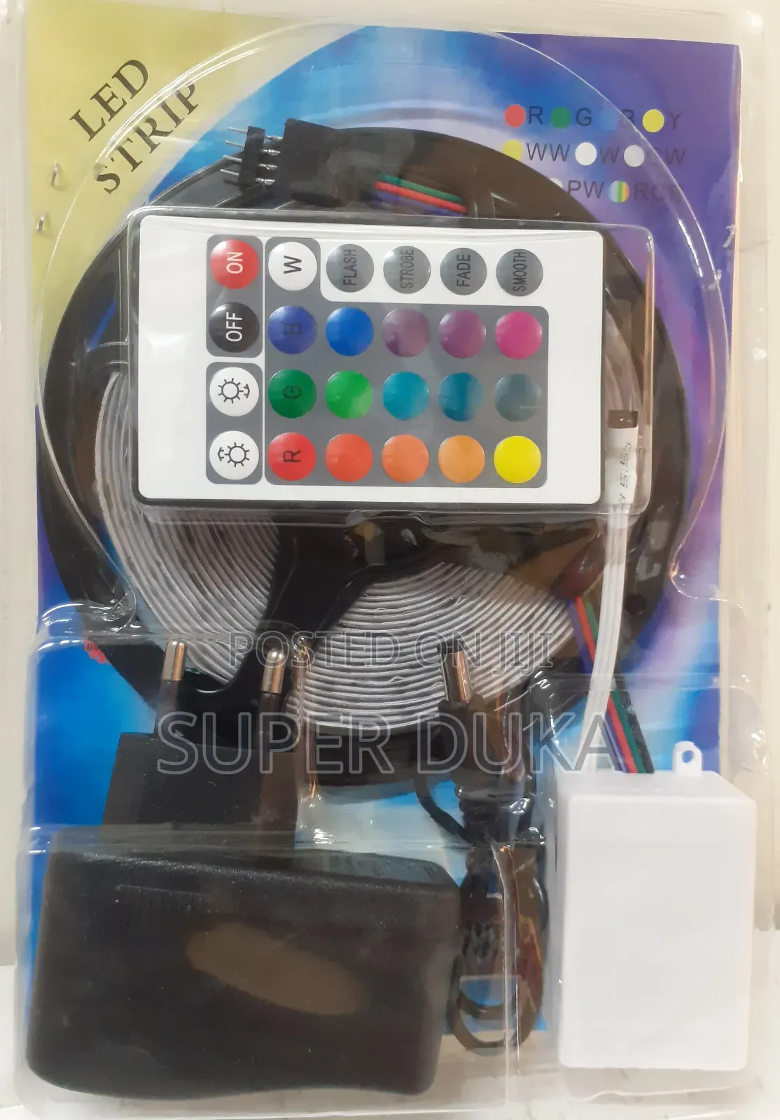 Strip Light.5 Meter Self Stick RGB Snake Light.Remote