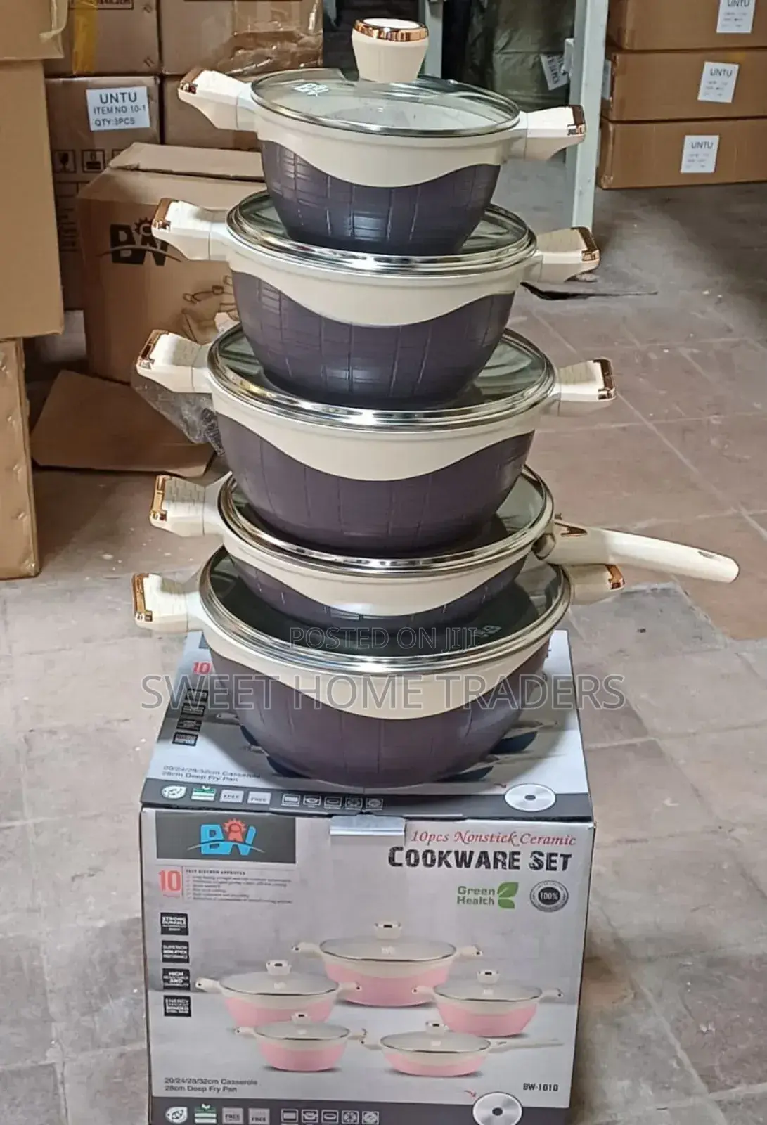 10pcs Ceramic Cookware Set