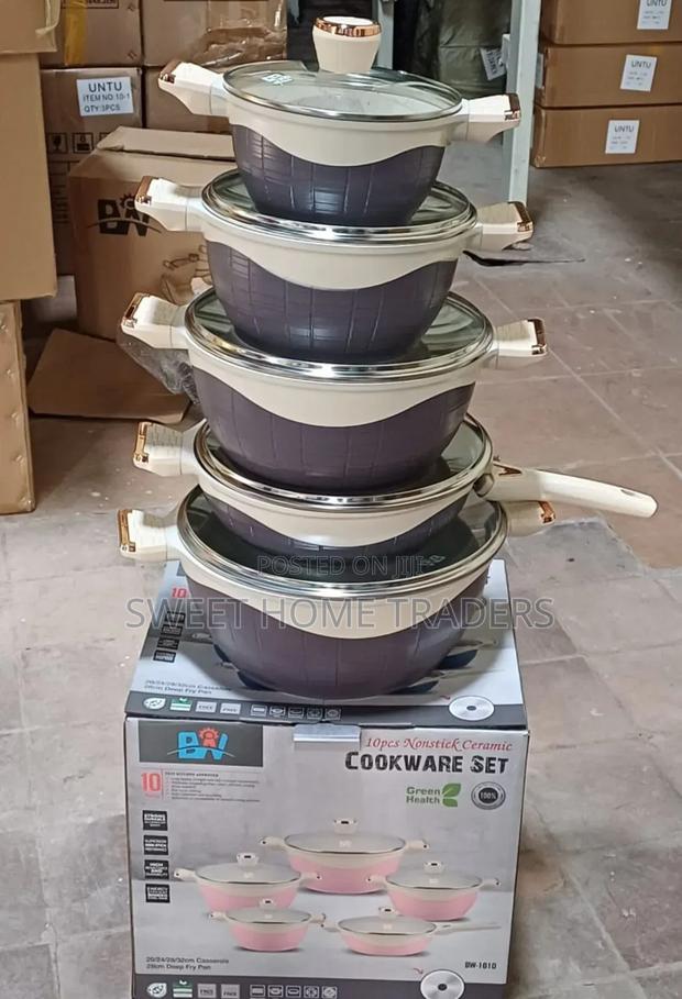 10pcs Ceramic Cookware Set